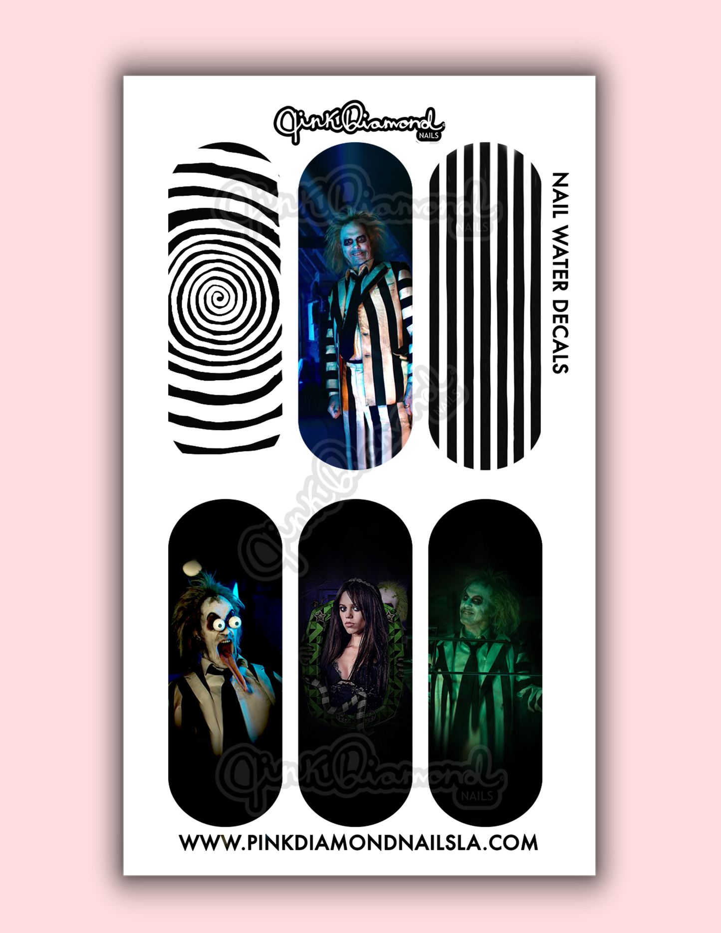 beetle juices nightmare - Halloween nail water decals