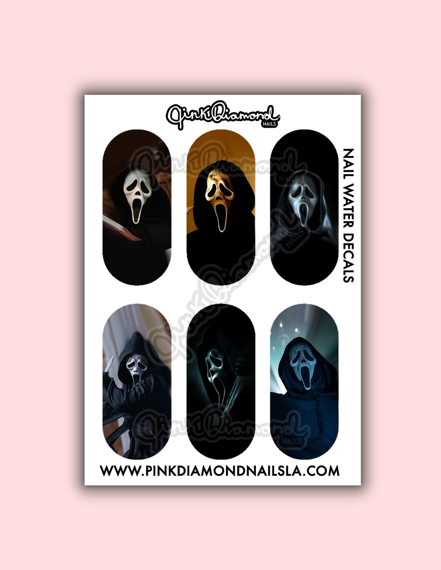 Ghost face screams - Halloween nail water decals