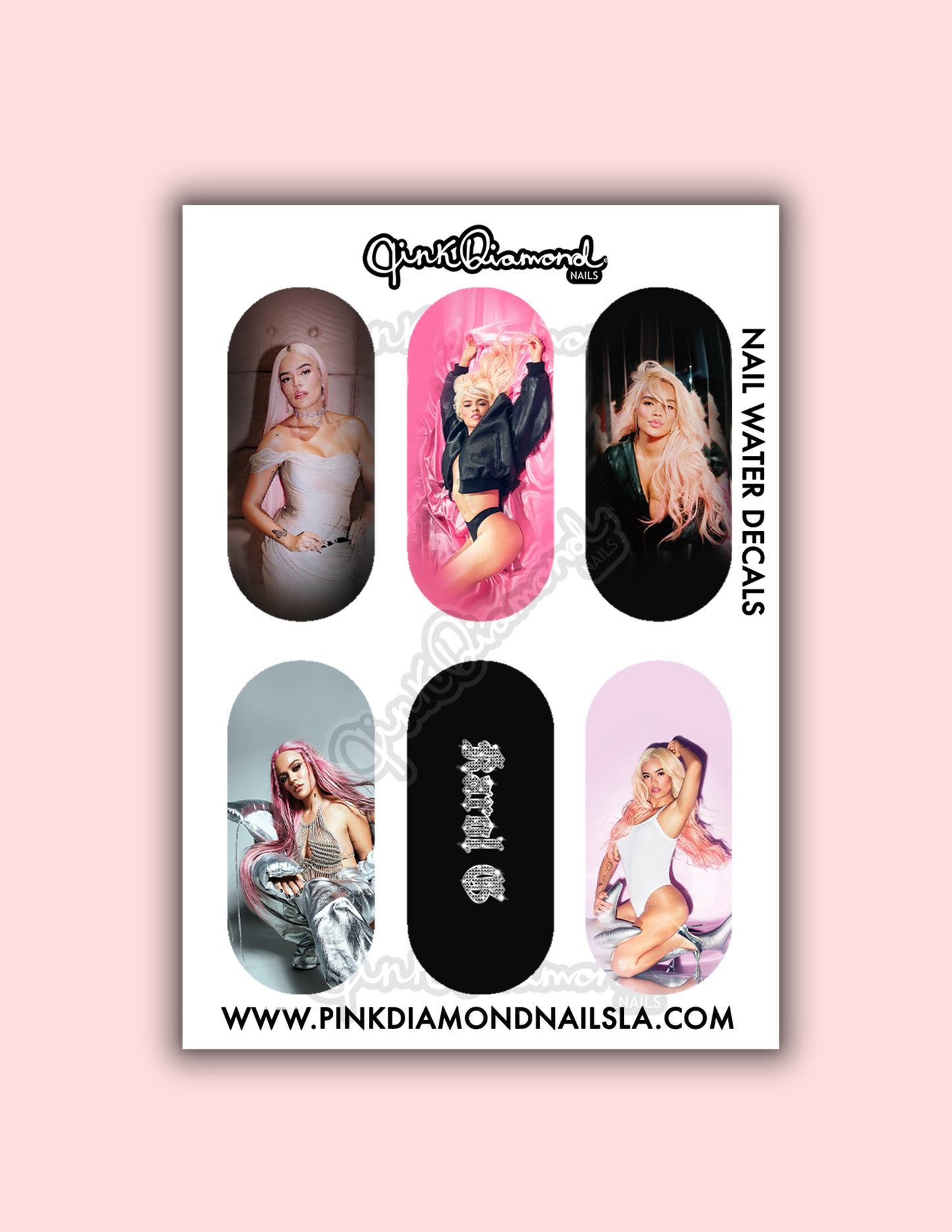 Karol G bling - Nail water decals