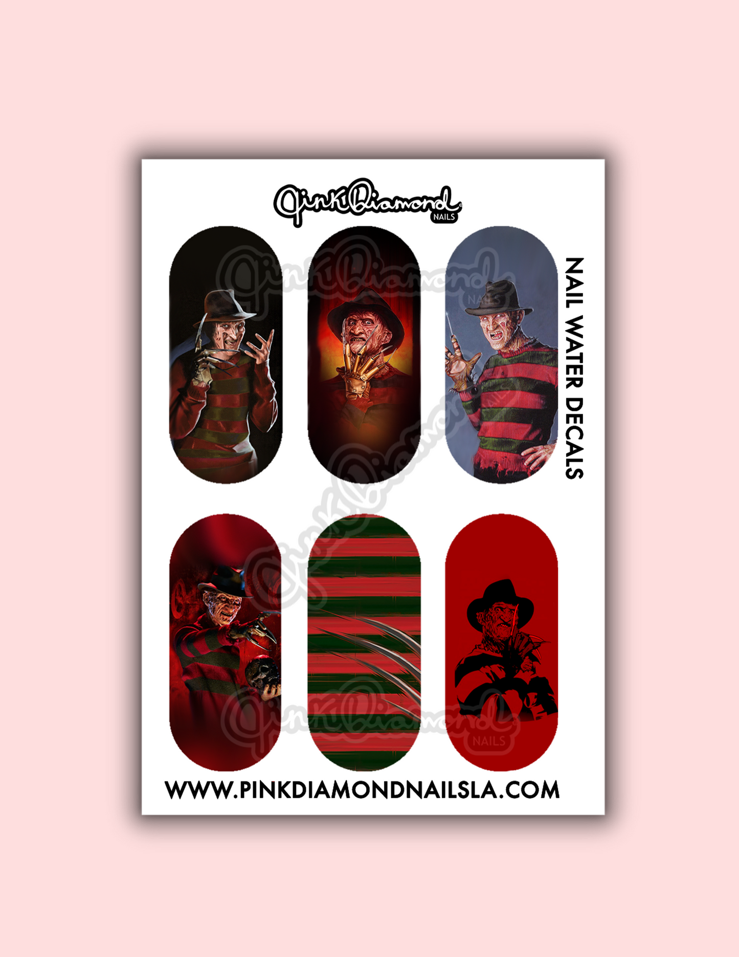 Freddy slashes - Halloween nail water decals