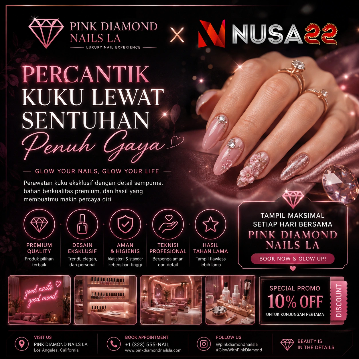 Pink Diamond Nails LA banner 1:1
