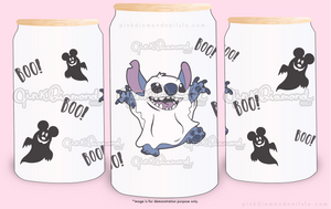 Boo Ghost - Frost glass can tumbler (16oz)