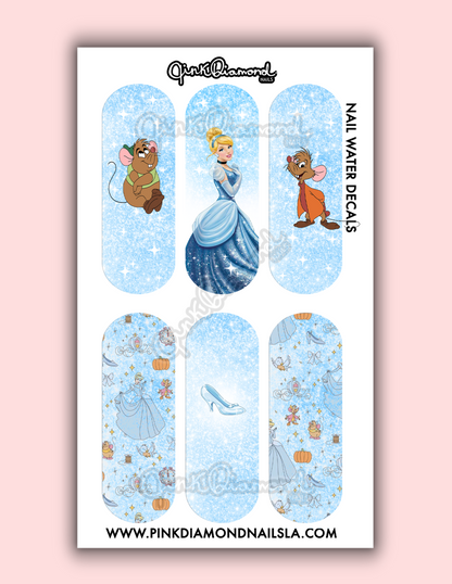 Cinderellas and friends - Nail water decals
