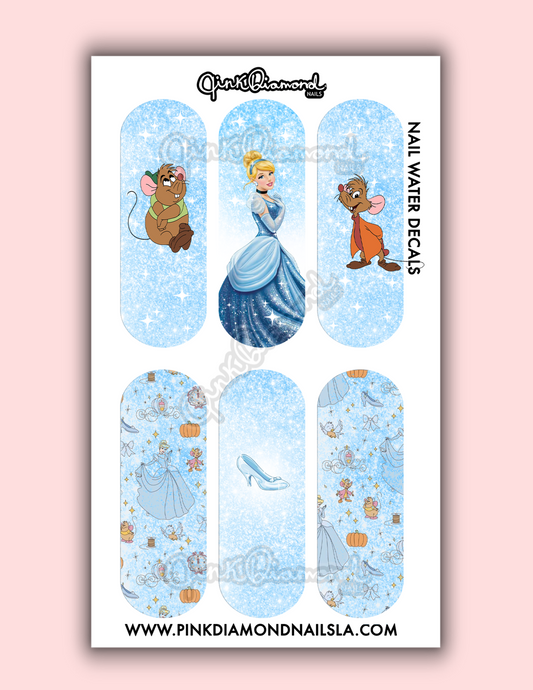 Cinderellas and friends - Nail water decals