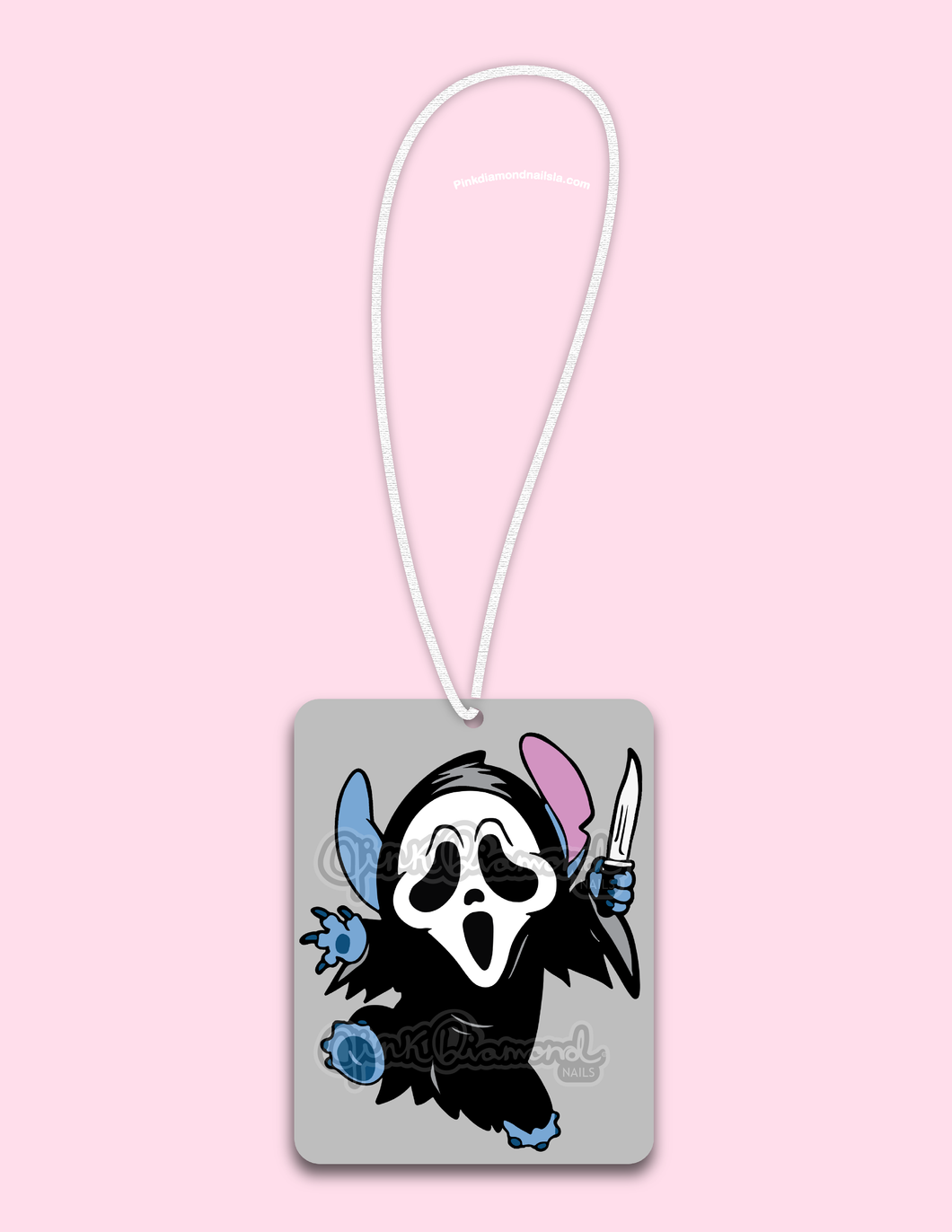 Ghost face stitchies (GREY) - Hangable ornament