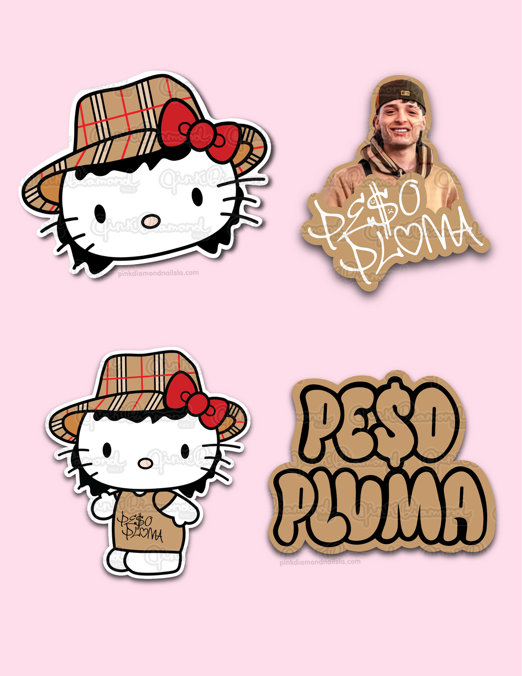 Hello peso kitty (4 Pcs) - Vinyl stickers