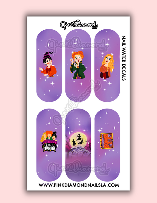 I smell children witches - Halloween nail water decals