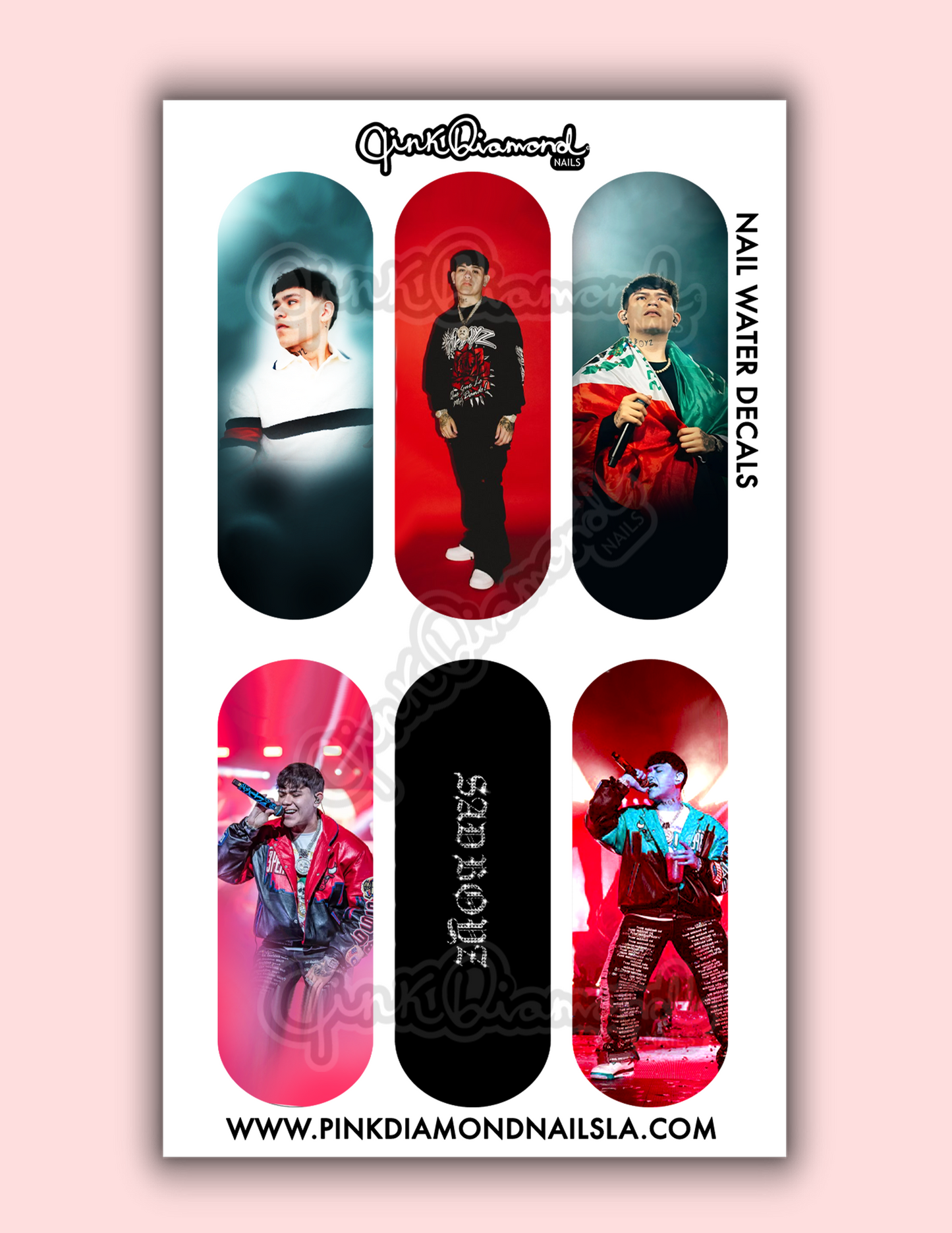 Junior Red Sad boyz - Nail water decals