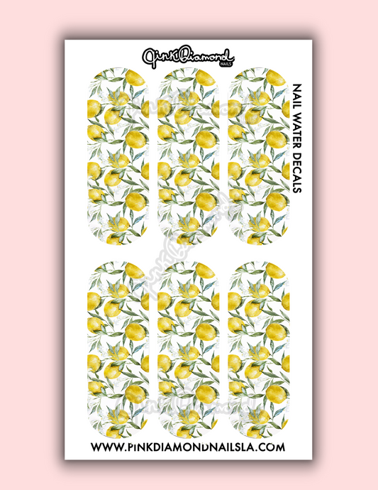 Lemon scatter - Nail water decals