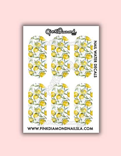 Lemon scatter - Nail water decals