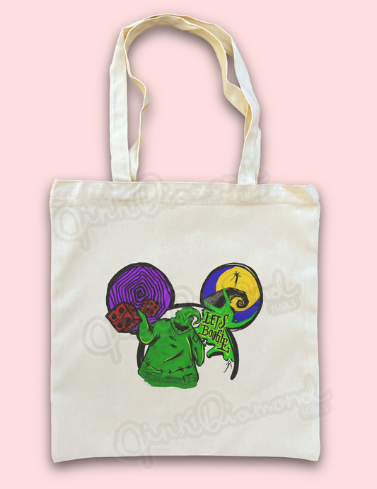 Lets boogie nightmare canvas tote bag