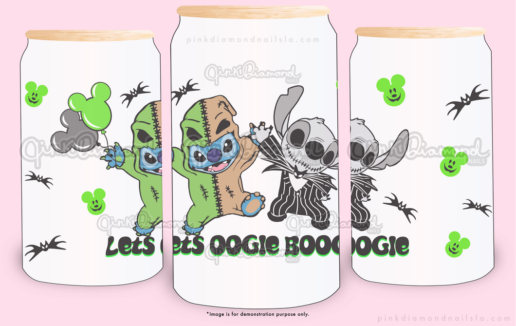Lets boogie boogie - Frost glass can tumbler (16oz)