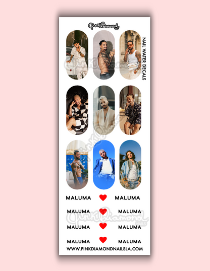 Maluma love - Nail water decals