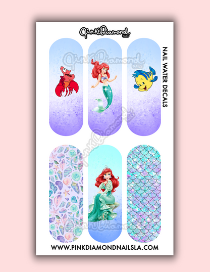 Ariel - Nail water decals