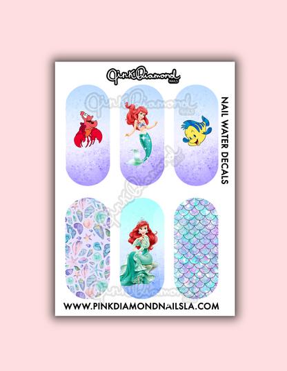 Ariel - Nail water decals