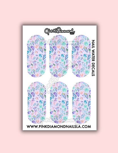 Ocean shells - Nail water decals