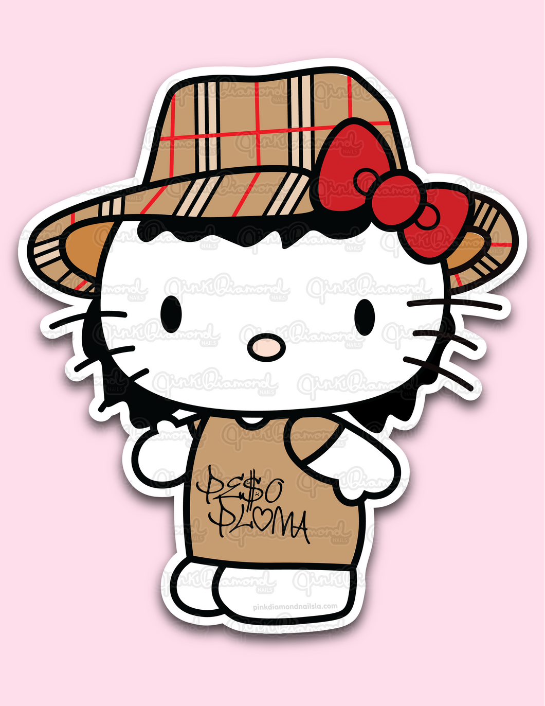 Hello Peso kitty pluma - Vinyl sticker