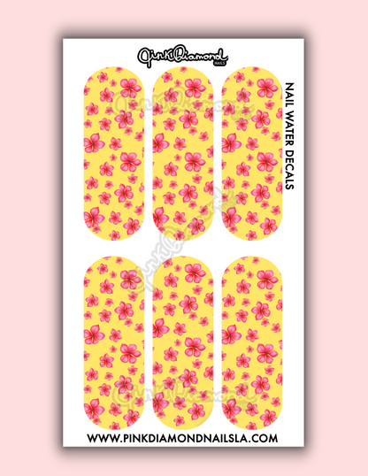 Pink Blossom scatter - Nail water decals