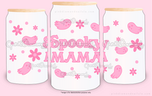 Load image into Gallery viewer, Spooky mama &amp; ghost - Frost glass can tumbler (16oz)
