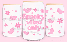 Load image into Gallery viewer, Spooky vibes &amp; ghost - Frost glass can tumbler (16oz)
