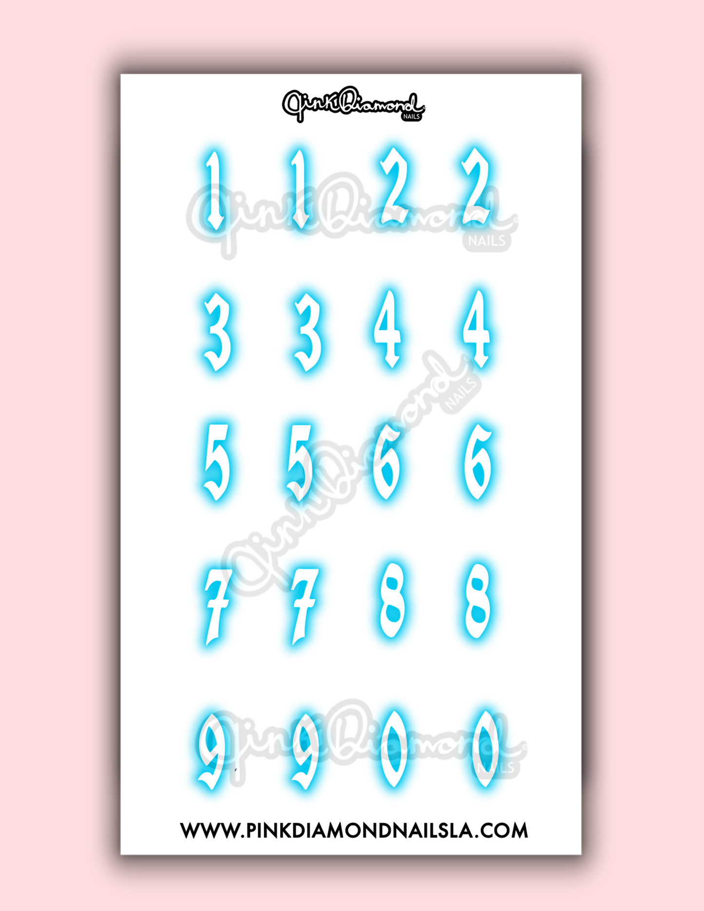 Airbrush numbers - Nail water decals