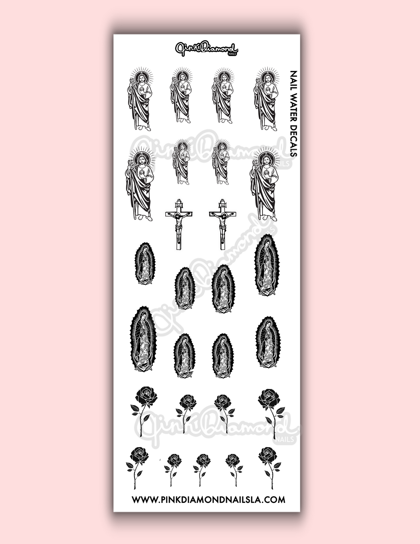 San judas /virgin mary Mix - Nail water decals