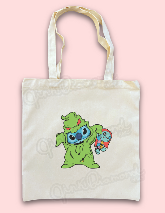 boogie with stitchy canvas tote bag