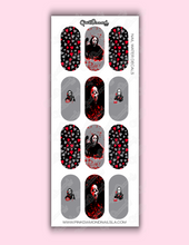 Load image into Gallery viewer, Nail water decals - Screams (Ghost face) Revenge  ( Red &amp; Grey )
