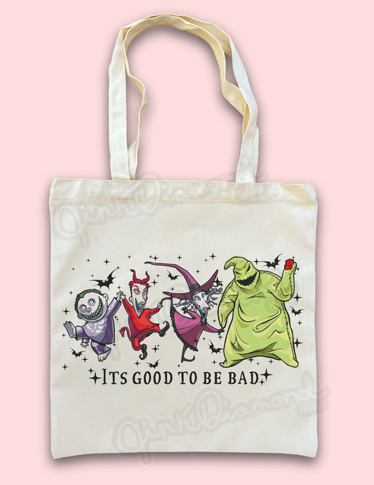 Its good to be bad canvas tote bag