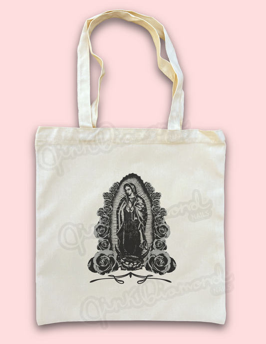 La virgencita canvas tote bag