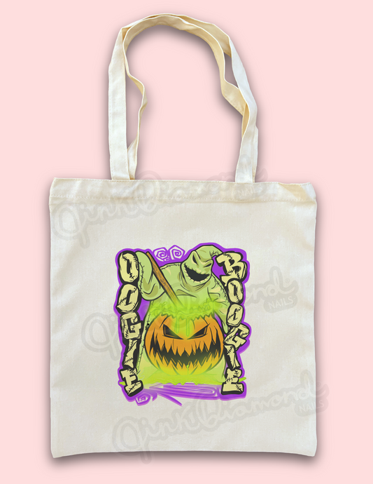 Oogies nightmare canvas tote bags