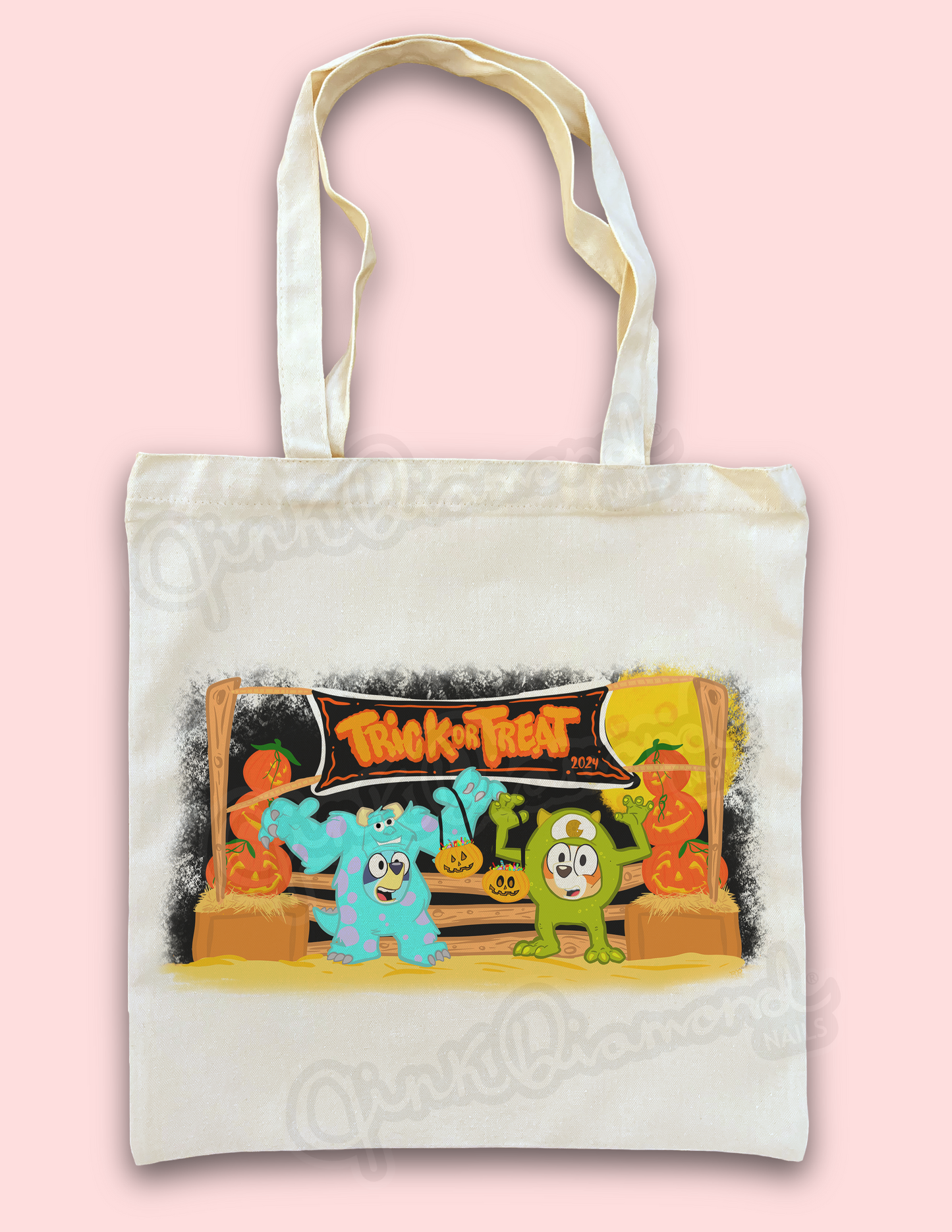 trick or treat monsters canvas tote bags