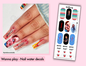 Nail water decals - Stitch & Christmas – pink diamond nails la