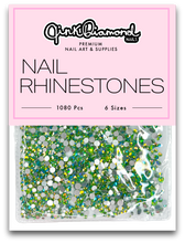 Load image into Gallery viewer, Lime green - Nail Rhinestone Bag Mix (1080 Pcs)
