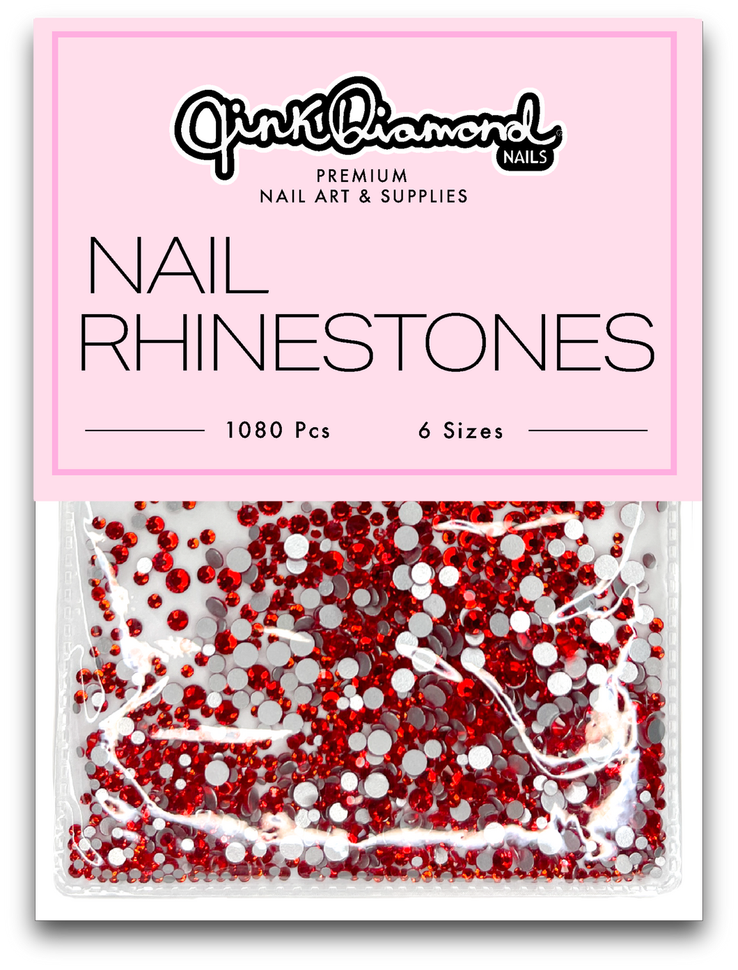 Red ruby - Nail Rhinestone Bag Mix (1080 Pcs)