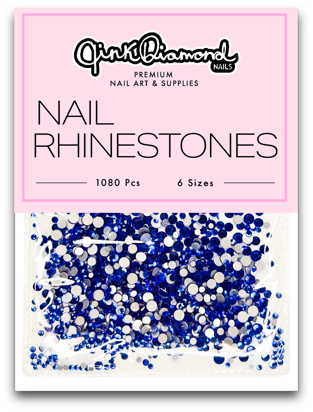 Royal Blue - Nail Rhinestone Bag Mix (1080 Pcs)