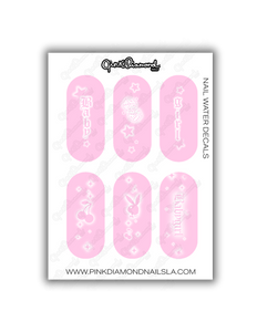 Nail water decals -Baby Girl Airbrush MIX (Colors)