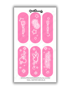 Nail water decals -Baby Girl Airbrush MIX (Colors)