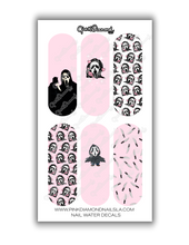 Load image into Gallery viewer, Nail water decals - Pink killer Ghost face (Scream) #2
