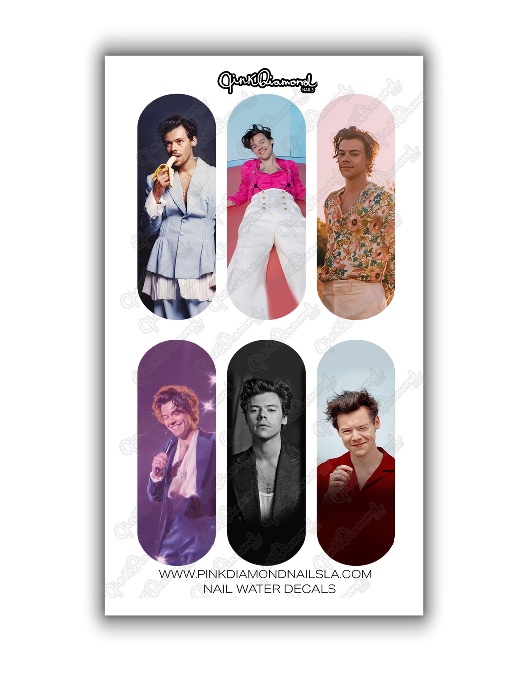 Nail water decals - XL Harry styles