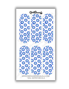 Nail water decals - XL Evil eye scatter