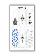 Load image into Gallery viewer, Nail water decals - Xl Evil eye (Mix)
