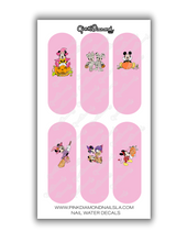 Load image into Gallery viewer, Nail water decals - Minnies and mickeys halloween
