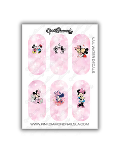 Nail water decals - Mickey & Minnies love story