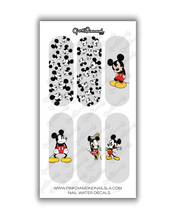 Load image into Gallery viewer, Nail water decals - XL Mickey scatter Mix
