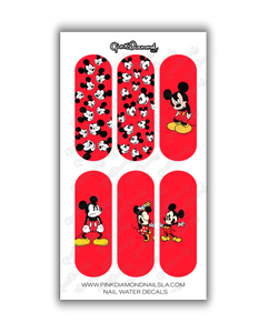 Nail water decals - XL Mickey scatter Mix