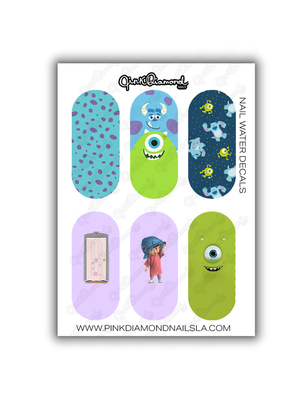 Nail water decals - Monsters inc