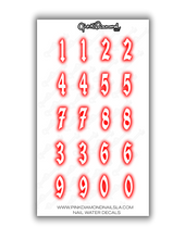 Cargar imagen en el visor de la galería, Nail water decals - Olde English Airbrush Numbers
