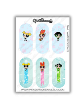 Load image into Gallery viewer, Nail water decals - Power puff Christmas
