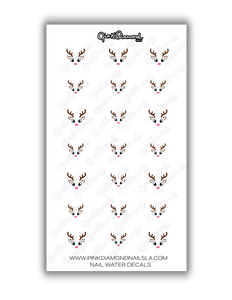 Nail water decals - reindeer (singles)